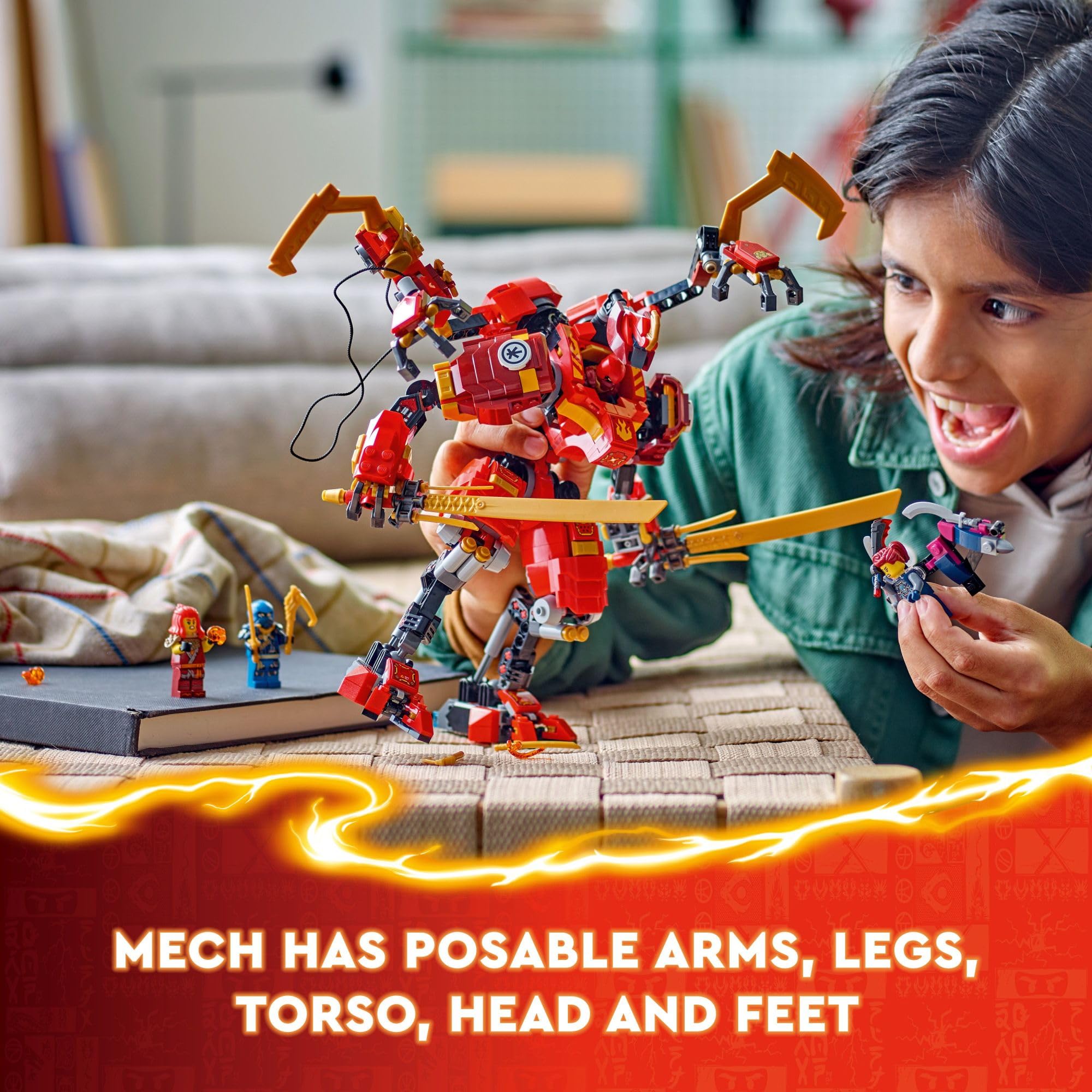 ✨心優✨ Amazon.com: LEGO NINJAGO Kai's Ninja Climber Mech Adventure Toy